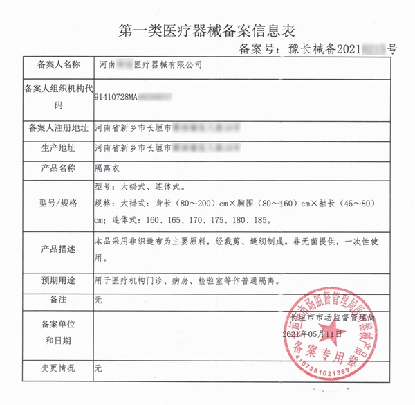 隔離衣是幾類醫(yī)療器械,注冊備案證怎么辦理?隔離衣生產(chǎn)資質(zhì)辦理資料流程和周期(圖2)